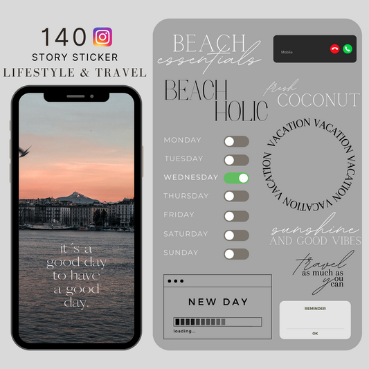 Instagram Story Sticker - Lifestyle & Travel Edition Voyagelifepresets