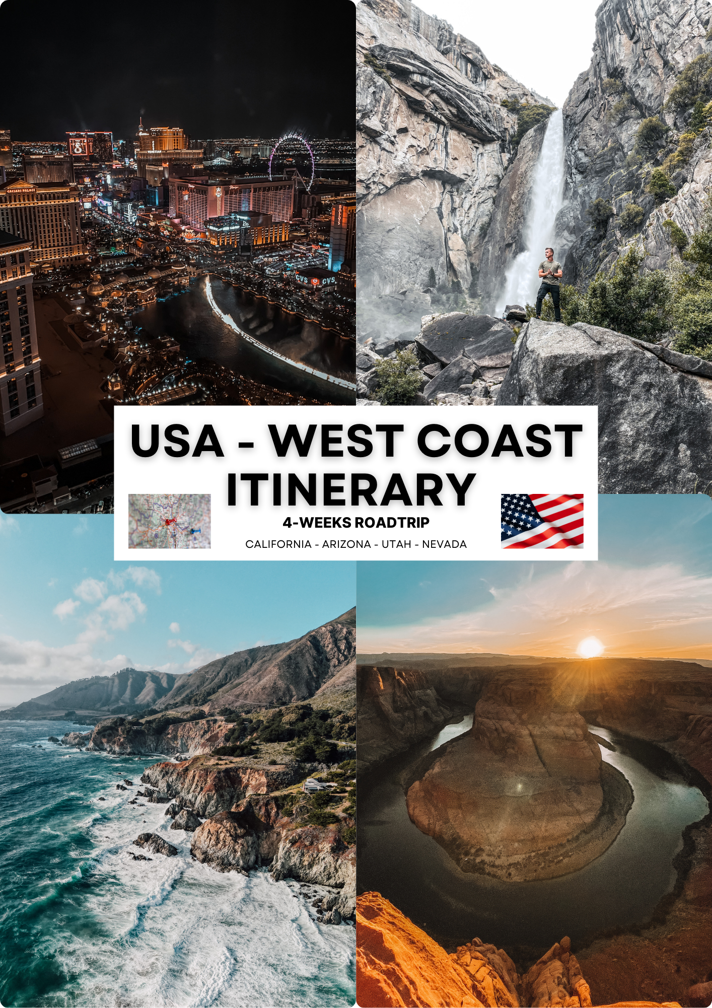📍 USA West Coast Roadtrip Itinerary – 4 Weeks of Highlights 🌎 Voyagelifepresets