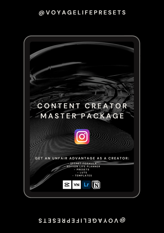 Content Creator Master Package Voyagelifepresets